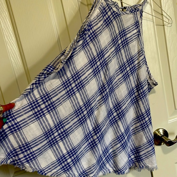 Bella Dahl Blue and White NEW w/tags A line top . Medium - Picture 4 of 8